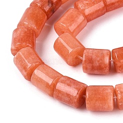 Gefärbt natürlichen weißen Jade Perlen Stränge&nbsp;G-Q606-02A-04