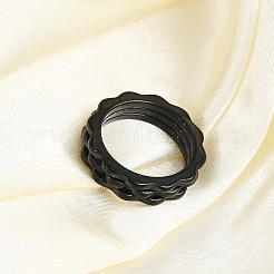 Anello da dito in acciaio inossidabile 304 per donna&nbsp;RJEW-A052-01A-EB