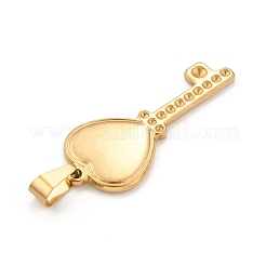 Ionenplattierung (IP) 304 Edelstahl Anhänger Strass-Einstellungen&nbsp;STAS-F288-14G
