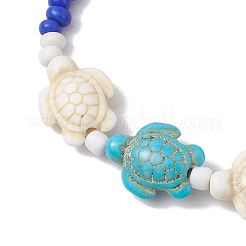 Set di braccialetti estivi con turchese sintetico e perle da spiaggia&nbsp;BJEW-JB10347-02