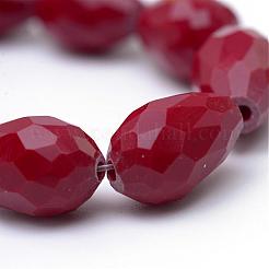 Einfarbige Glas facettierte Träne&nbsp;X-GLAA-Q052B-03