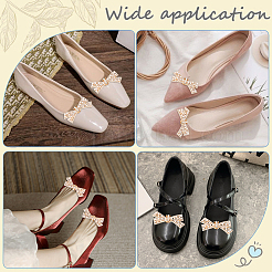 2 décoration de chaussures en alliage de strass avec nœud papillon&nbsp;FIND-CP0002-26B