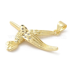 Colgante micropavé cubic zirconia de latón&nbsp;KK-P294-32G-03