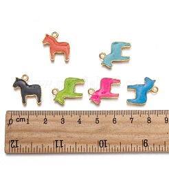 Émail d'alliage pendentifs cheval animal&nbsp;X-ENAM-M004-G