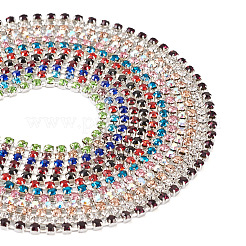 12 Farben Messing Strass Strassketten&nbsp;CHC-FW0001-01