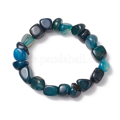 Bracelets extensibles en perles d'agate naturelle pour hommes et femmes&nbsp;BJEW-JB11957-01