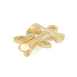 Connettori con lettere in strass di cristallo in ottone&nbsp;KK-S395-06G-T