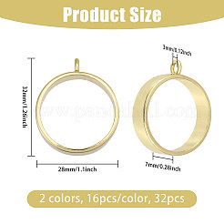24 pz. 2 colori placcatura cremagliera lega rotonda lunetta aperta posteriore pendenti&nbsp;FIND-CA0010-87