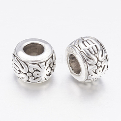 Perles de rondelle d'argent antique&nbsp;X-AB793