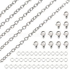 DIY-Kits zur Herstellung anlaufgeschützter 304 Edelstahl-Kabelketten&nbsp;DIY-PJ0001-42