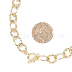 Collane con catena in ottone testurizzato da 11 mm per donna&nbsp;NJEW-JN05520