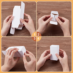 Boîte de papier kraft créative pliable&nbsp;CON-WH0113-01A