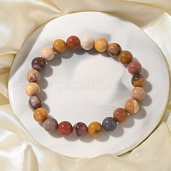 Natürliche Mookaite Perlen Stretch-Armbänder&nbsp;X-BJEW-Q692-52-8mm