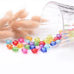 Transparente Mischfarbe Acryl-Stern-Perlen&nbsp;X-TACR-S091-12mm-M