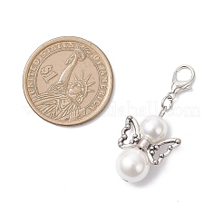 2 ciondolo a forma di angelo con perla di conchiglia&nbsp;HJEW-JM04033