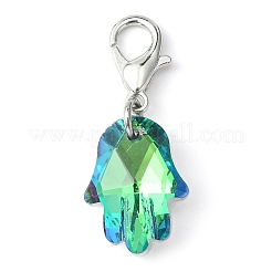 Hamsa Hand/Hand von Miriam Glasanhänger Dekoration&nbsp;HJEW-JM01155
