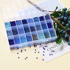 288g 24 Farben Glas Saatperlen&nbsp;SEED-JQ0005-01E-4mm