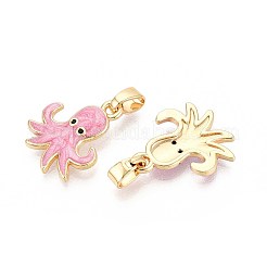 Pendentifs avec zircon cubiques à micro-pavés en laiton&nbsp;KK-N277-05G