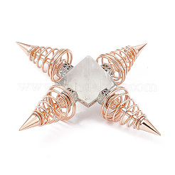 Générateur d'énergie spirituelle en laiton doré rose&nbsp;DJEW-P003-01RG-05