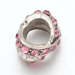 Tibetano della lega di stile di strass grandi branelli del foro&nbsp;MPDL-F017-13