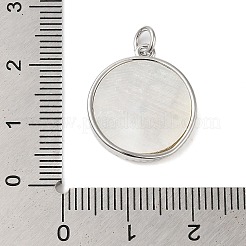 Pendentifs en forme de coquille en laiton plaqué en rack et en zircone cubique&nbsp;KK-S372-20P