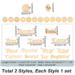 2 Satz 2 Stile 201 Edelstahl-Anschluss-Charms&nbsp;STAS-UN0044-99
