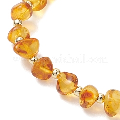 Stretch-Armbänder aus natürlichen Bernsteinperlen für Damen&nbsp;BJEW-JB13294