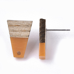 Accessoires de boucles d'oreilles en résine et bois de cèdre&nbsp;MAK-N032-001A-C01