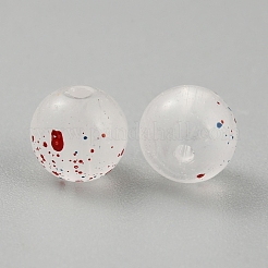 Perle di vetro trasparente satinato&nbsp;GLAA-WH0032-21C