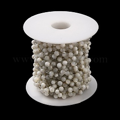 Chaînes de perles rondes en coquillage naturel&nbsp;CHS-B004-07P