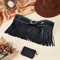 1 ceinture à pompons réglable en cuir PU&nbsp;AJEW-CL0005-13