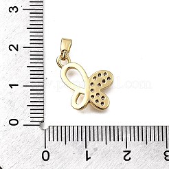 Pendentifs avec zircon cubiques à micro-pavés en laiton&nbsp;KK-P336-16D-G