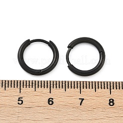 202 pendientes de aro de acero inoxidable&nbsp;EJEW-F111A-13mm-EB