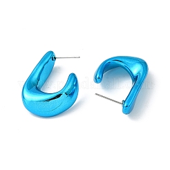 Boucles d'oreilles en acrylique en forme de larme torsadée&nbsp;EJEW-P251-26