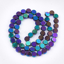 Chapelets de perles en verre électroplaqué&nbsp;EGLA-S176-6B-E02