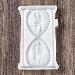 Valentinstag Sanduhr mit Paar DIY Wanddekoration Statue Silikonformen&nbsp;SIL-F007-11