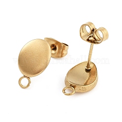 Boucles d'oreilles à tige en acier inoxydable 304 avec placage ionique (IP)&nbsp;STAS-I071-18G