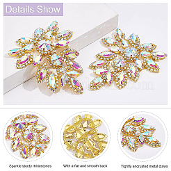 2 Stück Glas-Strass-Applikationen&nbsp;DIY-BC0005-92
