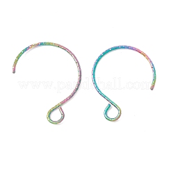 Ganci per orecchini in acciaio inossidabile chirurgico 316 placcatura ionica color arcobaleno (ip)&nbsp;STAS-D183-03M-02