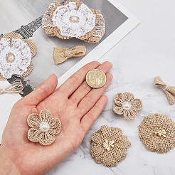 Handgemachte Nachahmung Hanf Kostüm Zubehör mit Nachahmung Perle&nbsp;DIY-NB0002-29