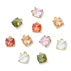 10 Stück 5 Farben Messing Micro Pave Zirkonia Anhänger&nbsp;KK-CJ0003-71