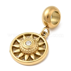 304 Edelstahl Kristall Strass europäischen baumeln Charms&nbsp;STAS-D153-06A-G