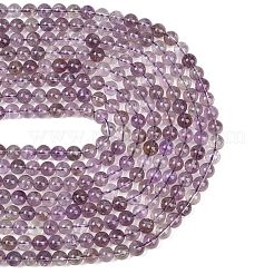 Natürlichen Amethyst Perlen Stränge&nbsp;G-L663-A01-8mm