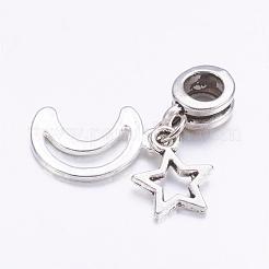 Tibetische Legierung europäische baumelnde Charms&nbsp;X-PALLOY-JF00331
