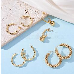Pendientes de bambú de acero inoxidable 304 para mujer&nbsp;JE1105A