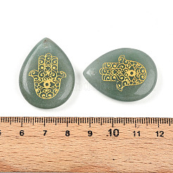 Pendentifs en aventurine vert naturel&nbsp;G-N345-05C