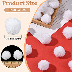 24 bola de pompón suave de lana&nbsp;DIY-SC0031-31B-03