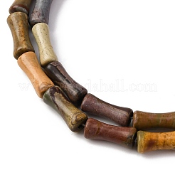 Natürliche polychrome Jaspis/Picasso-Stein/Picasso-Jaspis-Perlenstränge&nbsp;G-L624-G04-12x5mm