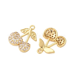 Pendentifs avec zircon cubiques à micro-pavés en laiton&nbsp;KK-F895-18A-G