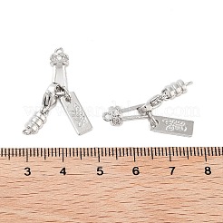 Messing Micro Pave klare Zirkonia Hummerkrallenverschlüsse&nbsp;KK-Z059-14P